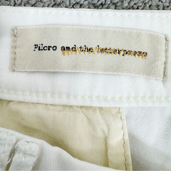 Pilcro by Anthropologie Hyphen Eyelet Chino Pants Ivory Size 31 Tall 12 - Picture 9 of 16